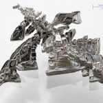 Silver metal in industrial form
