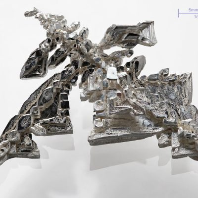 Silver metal in industrial form